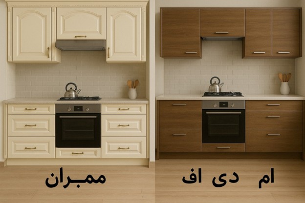 تفاوت کابینت ممبران و ام دی اف؛ کدام کابینت برای آشپزخانه من مناسب است؟