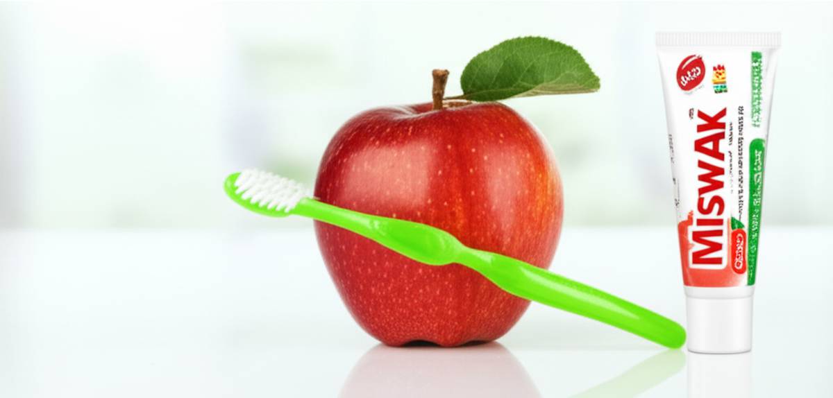 نقد و بررسی کامل خمیر دندان کودک میسویک با طعم سیب