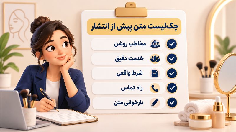 چک لیست متن پیش از انتشار